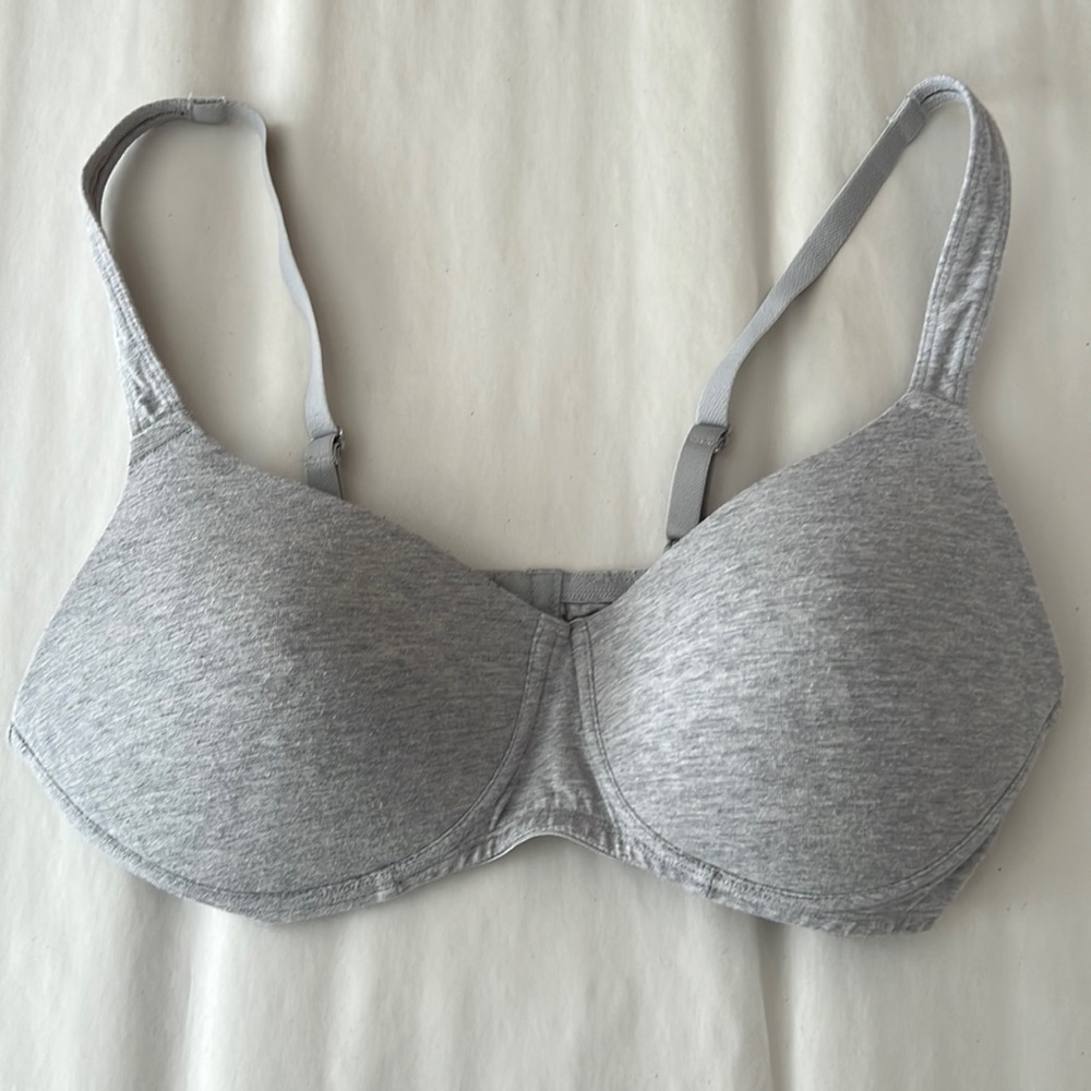 FRUIT Of The Loom L Grey T-shirt Bra
